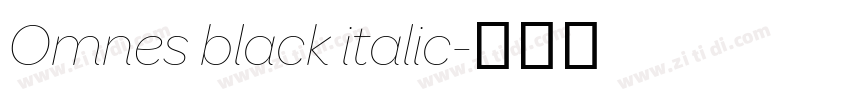 Omnes black italic字体转换